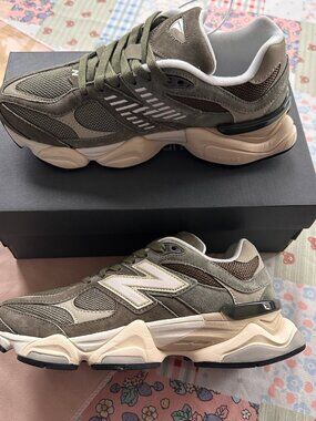 New Balance 9060 Series Olive Green Colorway Shoes
